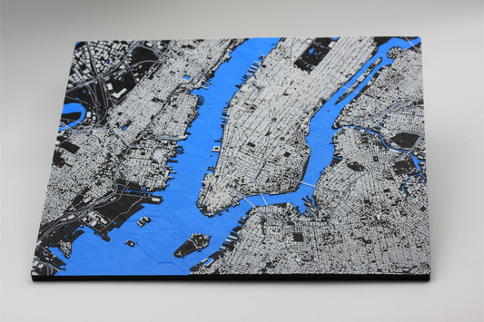 3D topografisk kart av New York