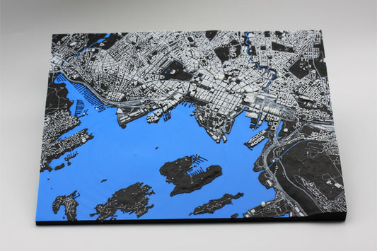 3D topografisk kart av Oslo