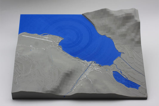 3D topografisk kart av Longyearbyen Svalbard