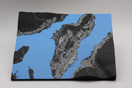 3D topografisk kart av Tromsø