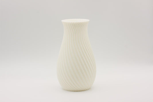 3D-printet vase hvit