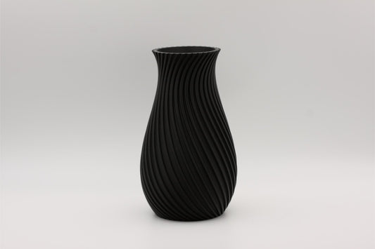 3D-printet vase svart
