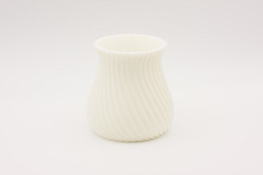 3D-printet vase hvit