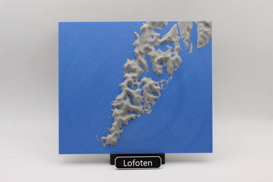 3D topografisk kart av Lofoten