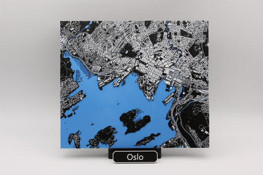 3D topografisk kart av Oslo