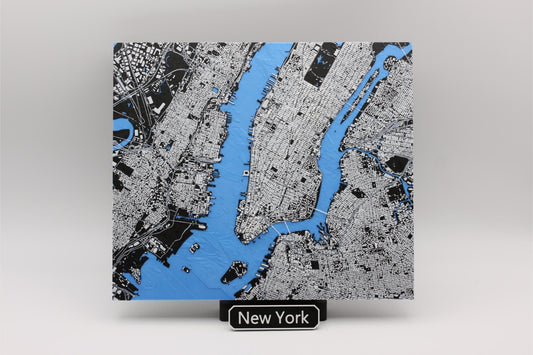 3D topografisk kart av New York