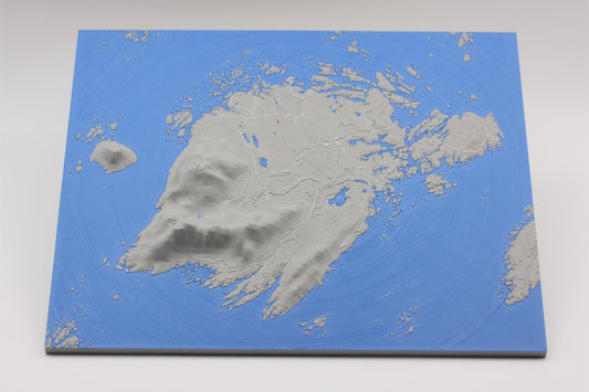 3D topografisk kart av Vegaøyene