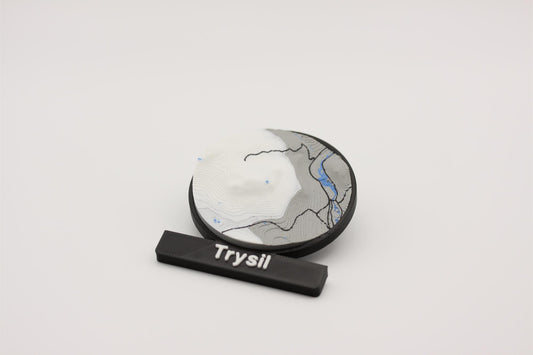 Trysil - Kjøleskapsmagnet med 3D-kart