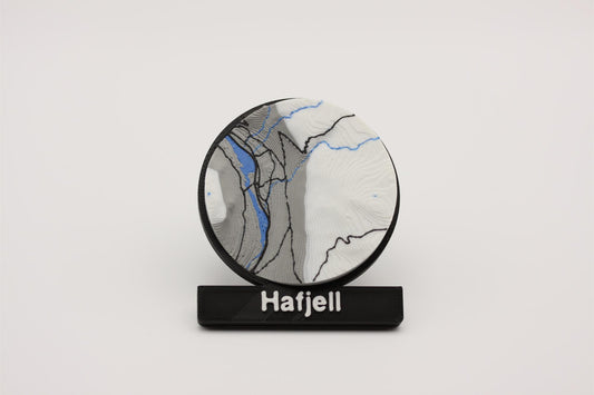 Hafjell - Kjøleskapsmagnet med 3D-kart