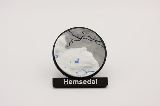 Hemsedal - Kjøleskapsmagnet med 3D-kart