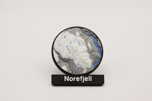 Norefjell - Kjøleskapsmagnet med 3D-kart