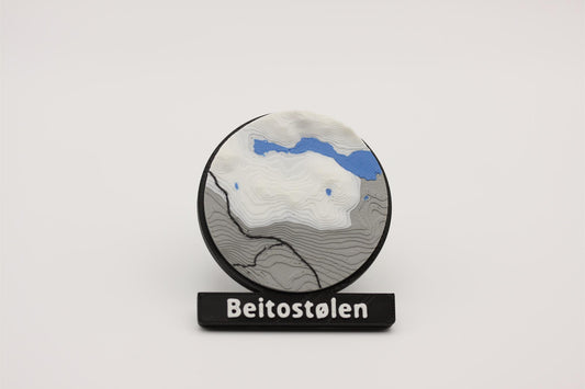 Beitostølen - Kjøleskapsmagnet med 3D-kart