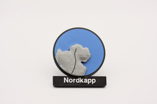 Nordkapp - Kjøleskapsmagnet med 3D-kart
