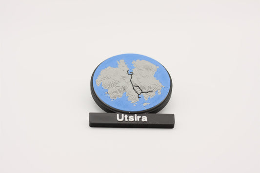 Utsira - Kjøleskapsmagnet med 3D-kart