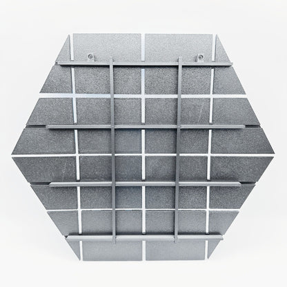 3D-kart av Amsterdam – Sekskantet veggdekor i 16 deler – 36x32cm