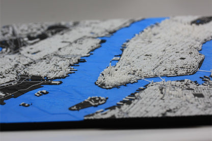 3D topografisk kart av New York