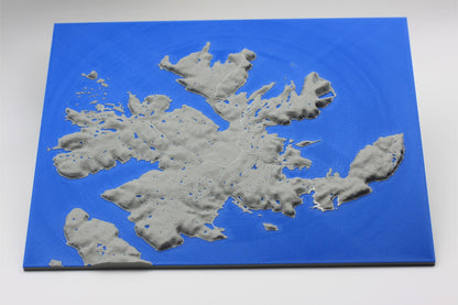 3D topografisk kart av Magerøya Nordkapp
