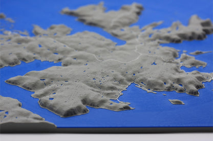 3D topografisk kart av Magerøya Nordkapp