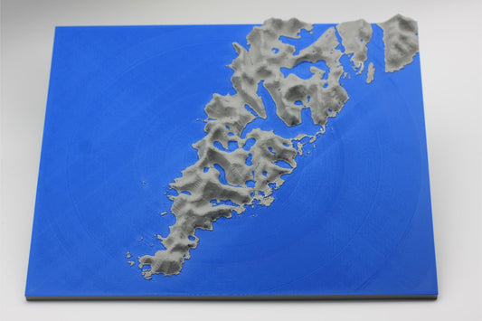 3D topografisk kart av Lofoten