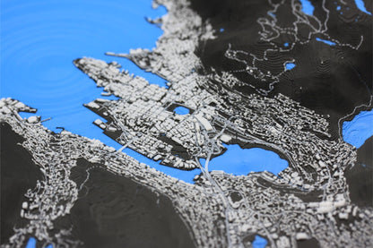 3D topografisk kart av Bergen