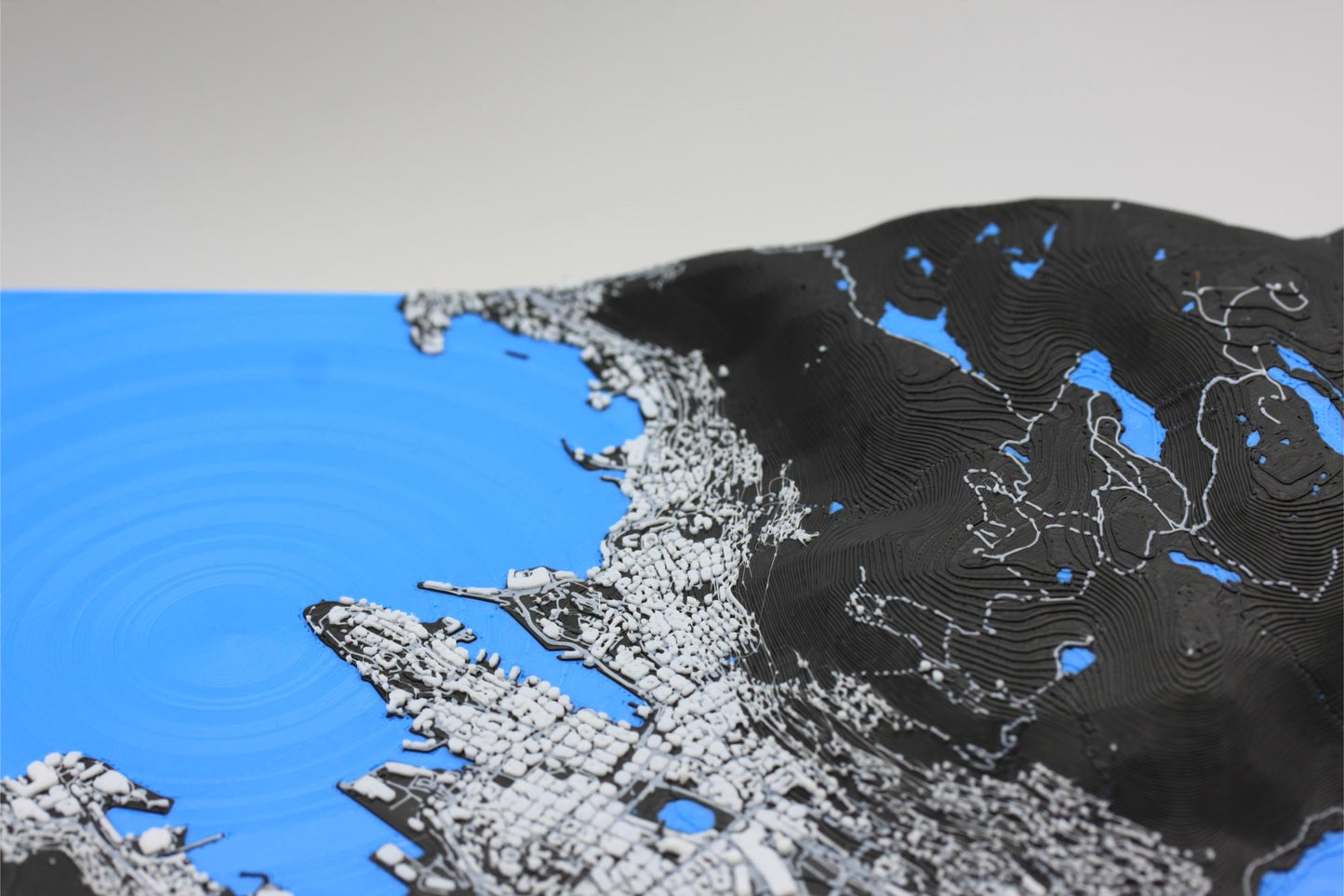 3D topografisk kart av Bergen