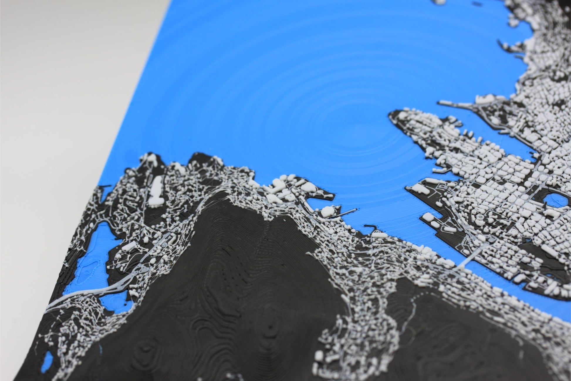 3D topografisk kart av Bergen
