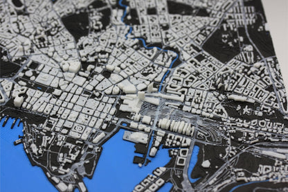 3D topografisk kart av Oslo