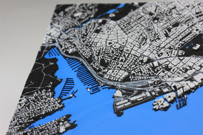3D topografisk kart av Oslo