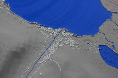 3D topografisk kart av Longyearbyen Svalbard