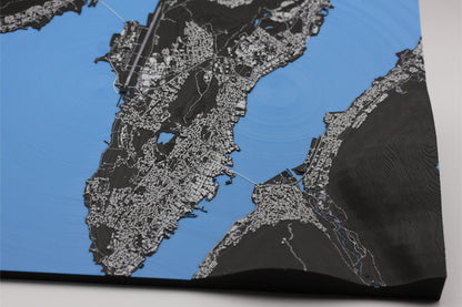 3D topografisk kart av Tromsø