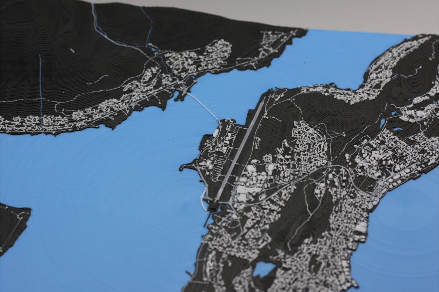 3D topografisk kart av Tromsø
