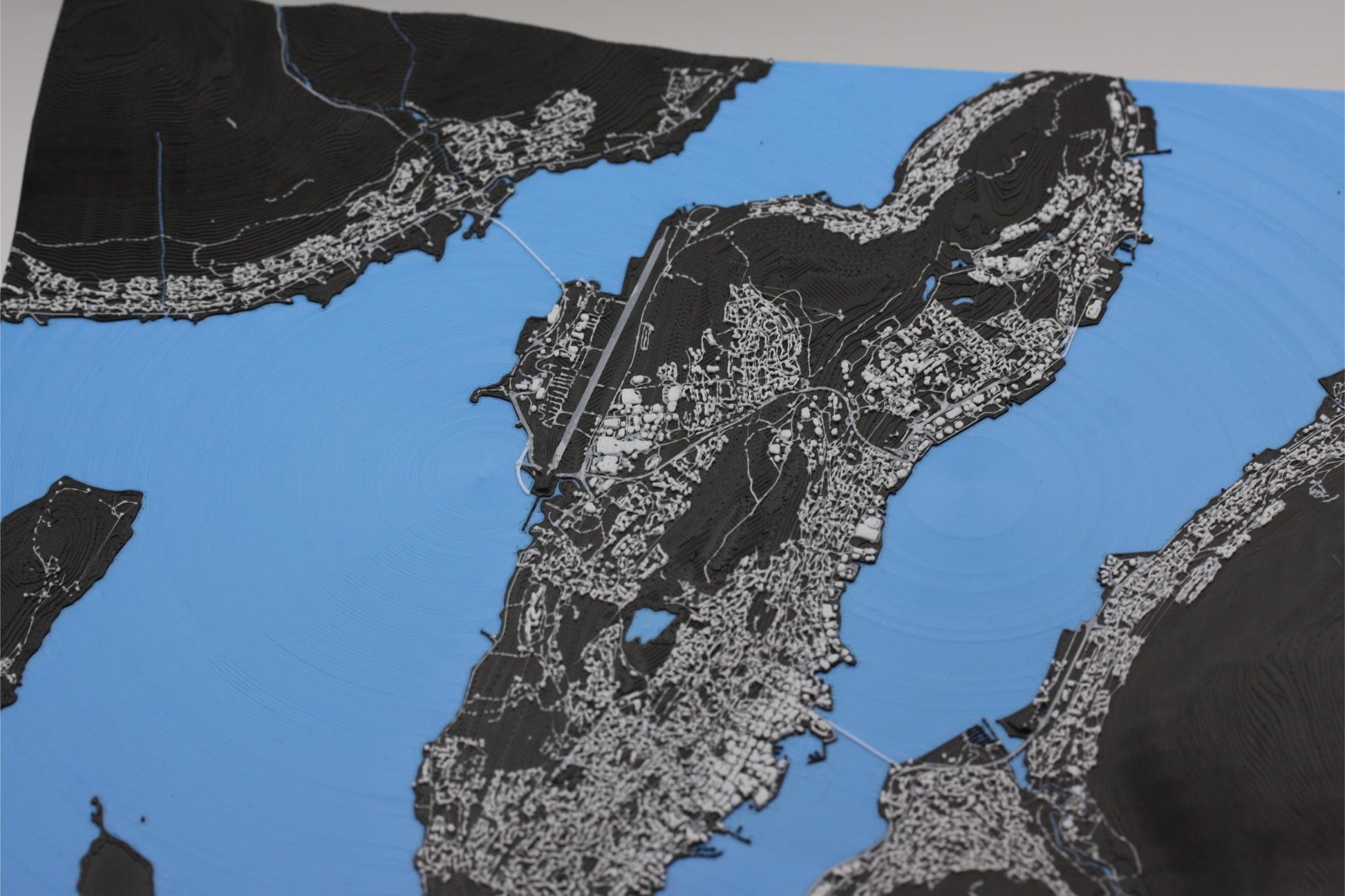 3D topografisk kart av Tromsø