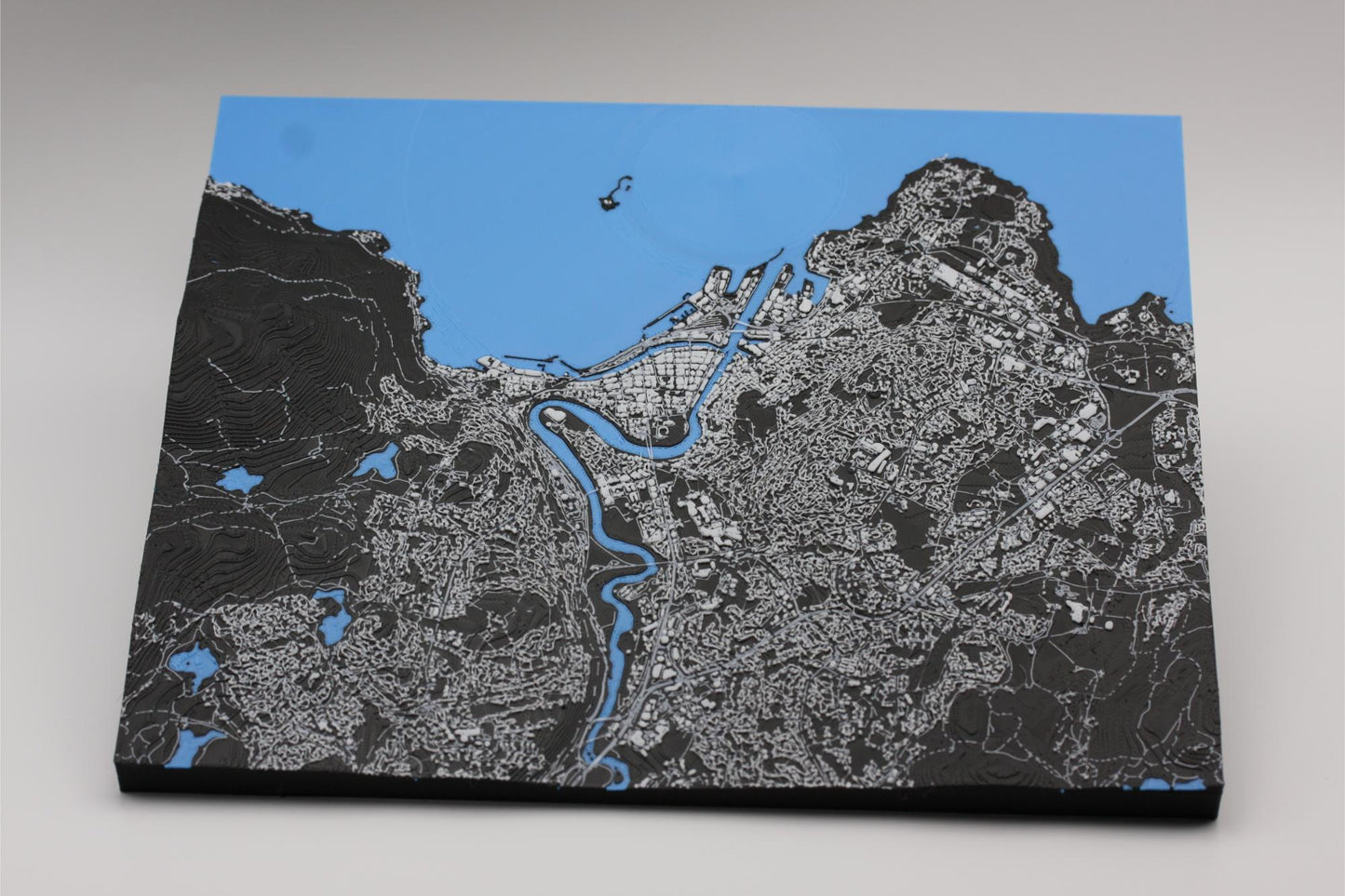 3D topografisk kart av Trondheim