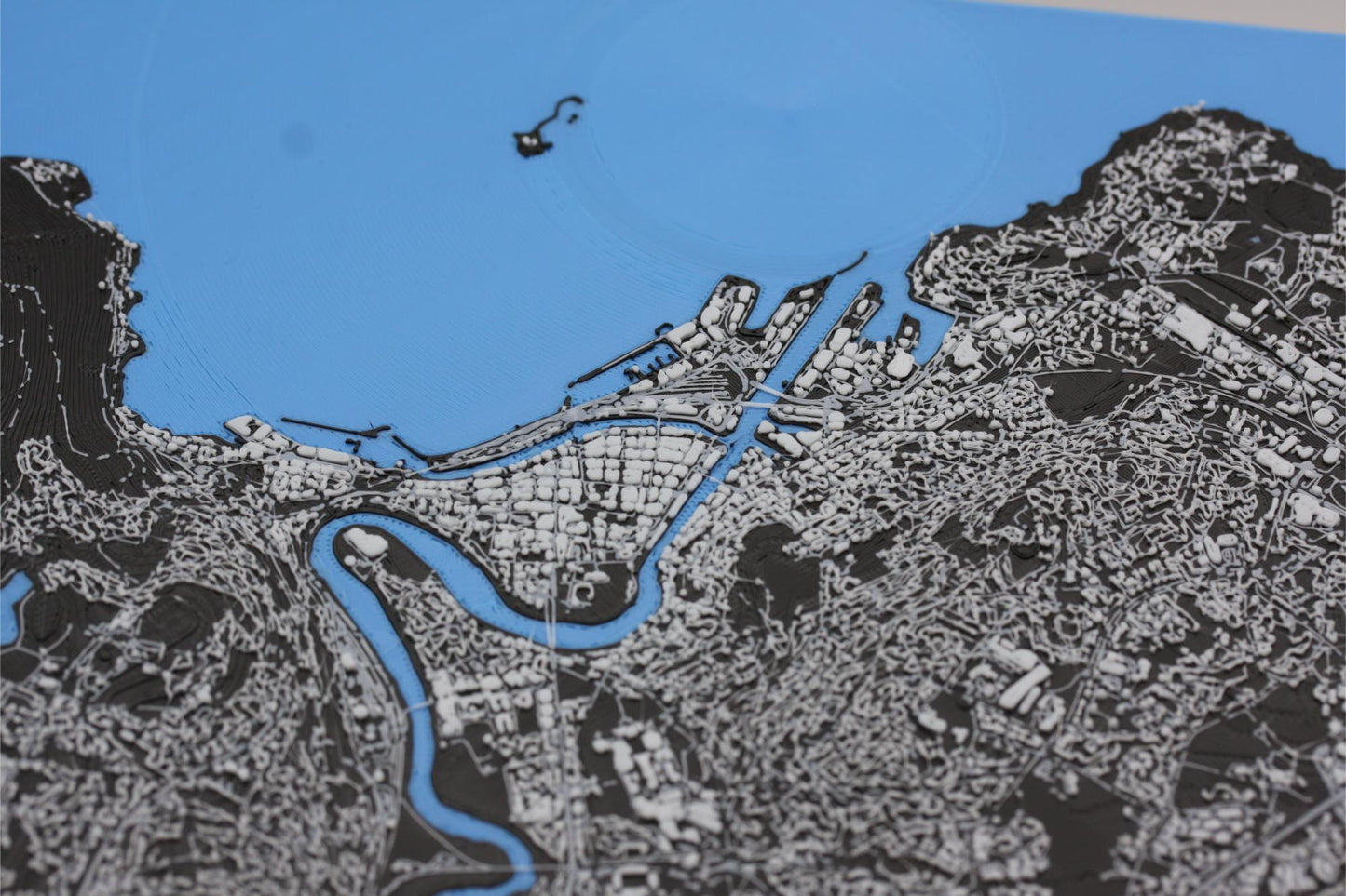 3D topografisk kart av Trondheim