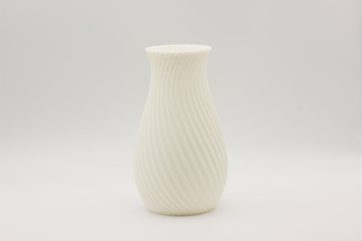 3D-printet vase hvit