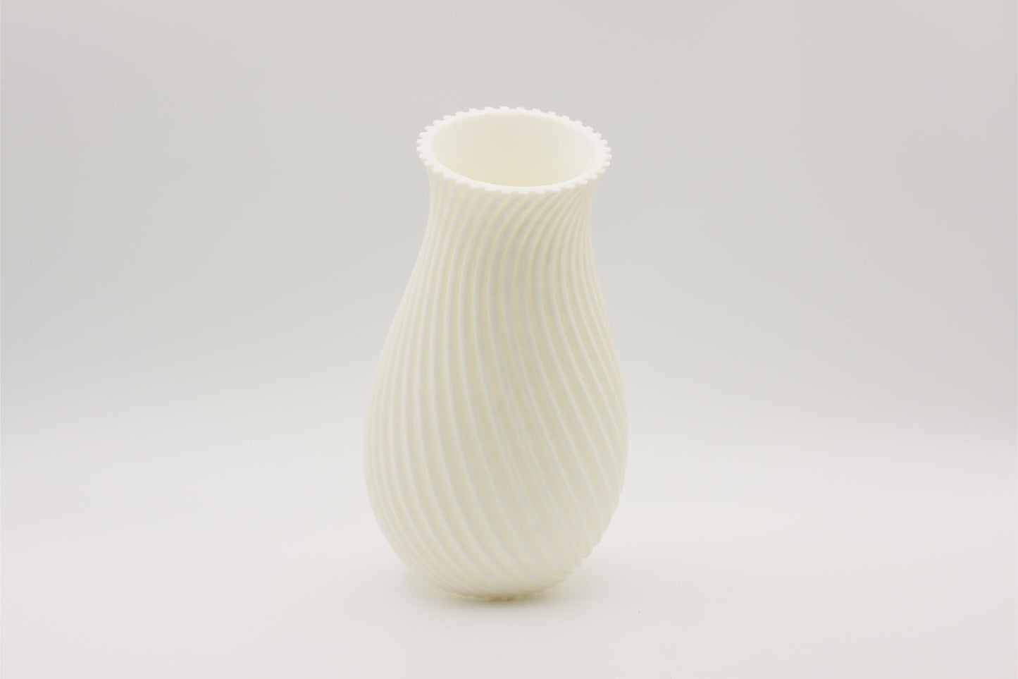 3D-printet vase hvit