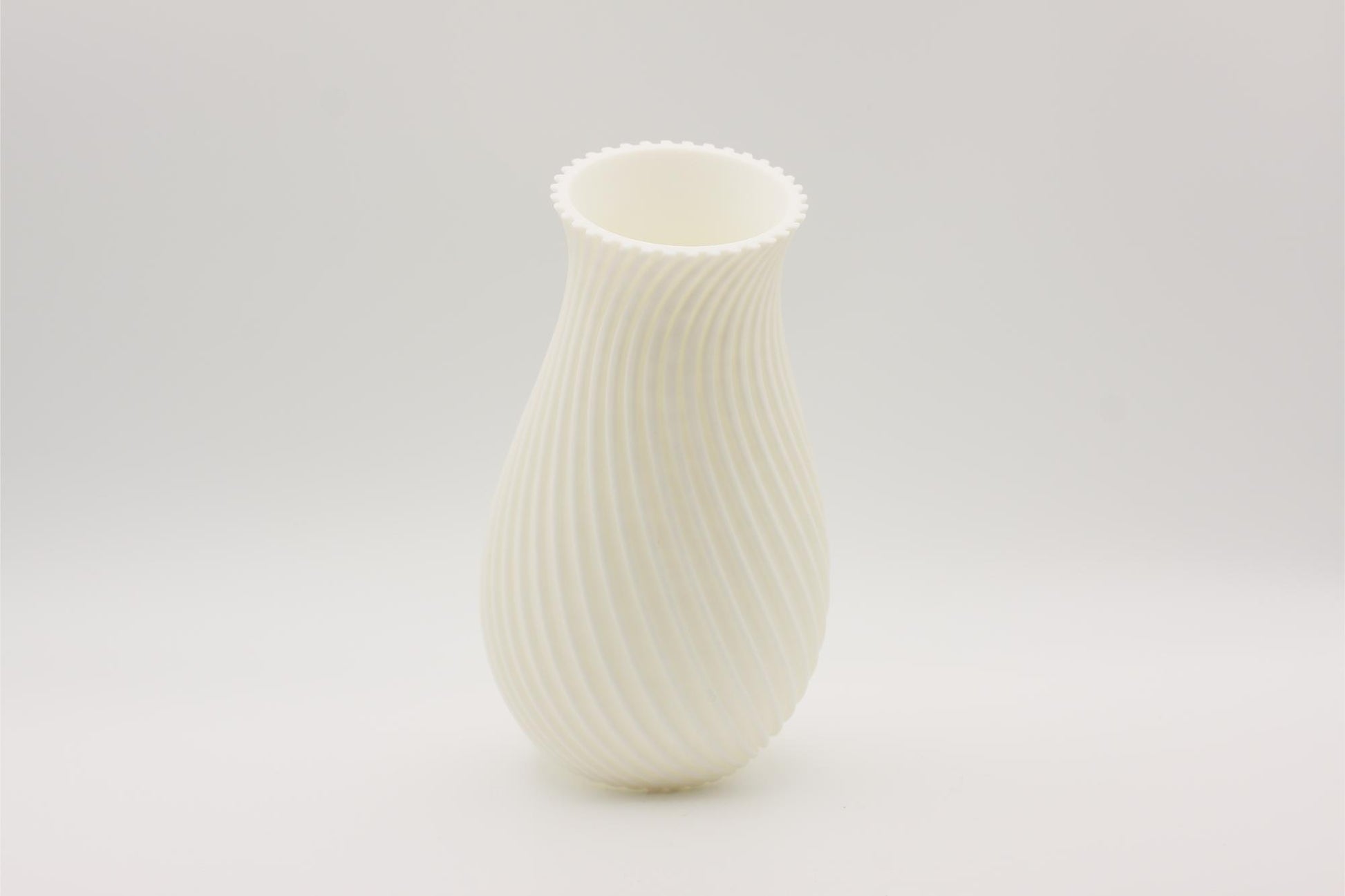 3D-printet vase hvit