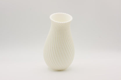 3D-printet vase hvit