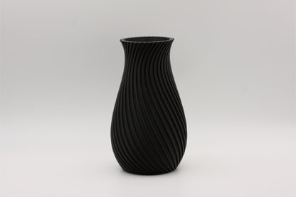 3D-printet vase svart