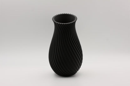 3D-printet vase svart