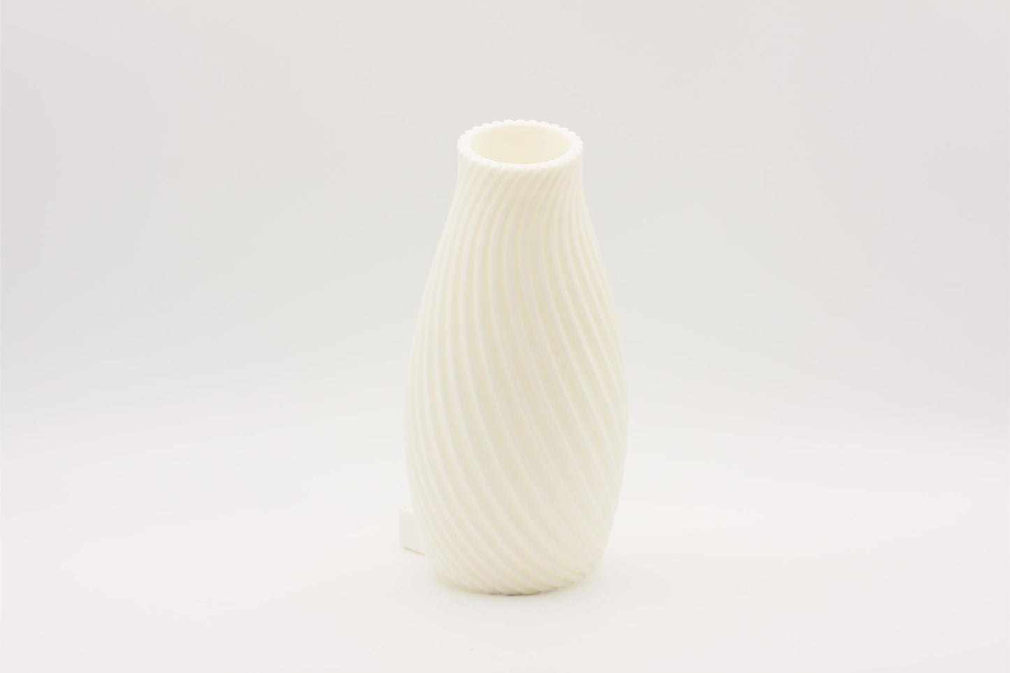 3D-printet vase hvit