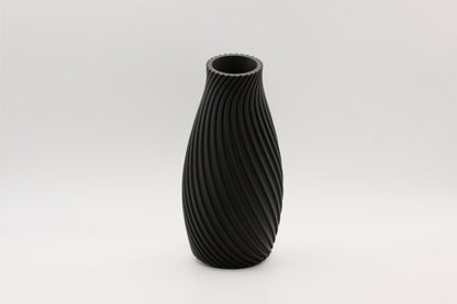 3D-printet vase svart