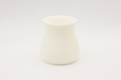 3D-printet vase hvit