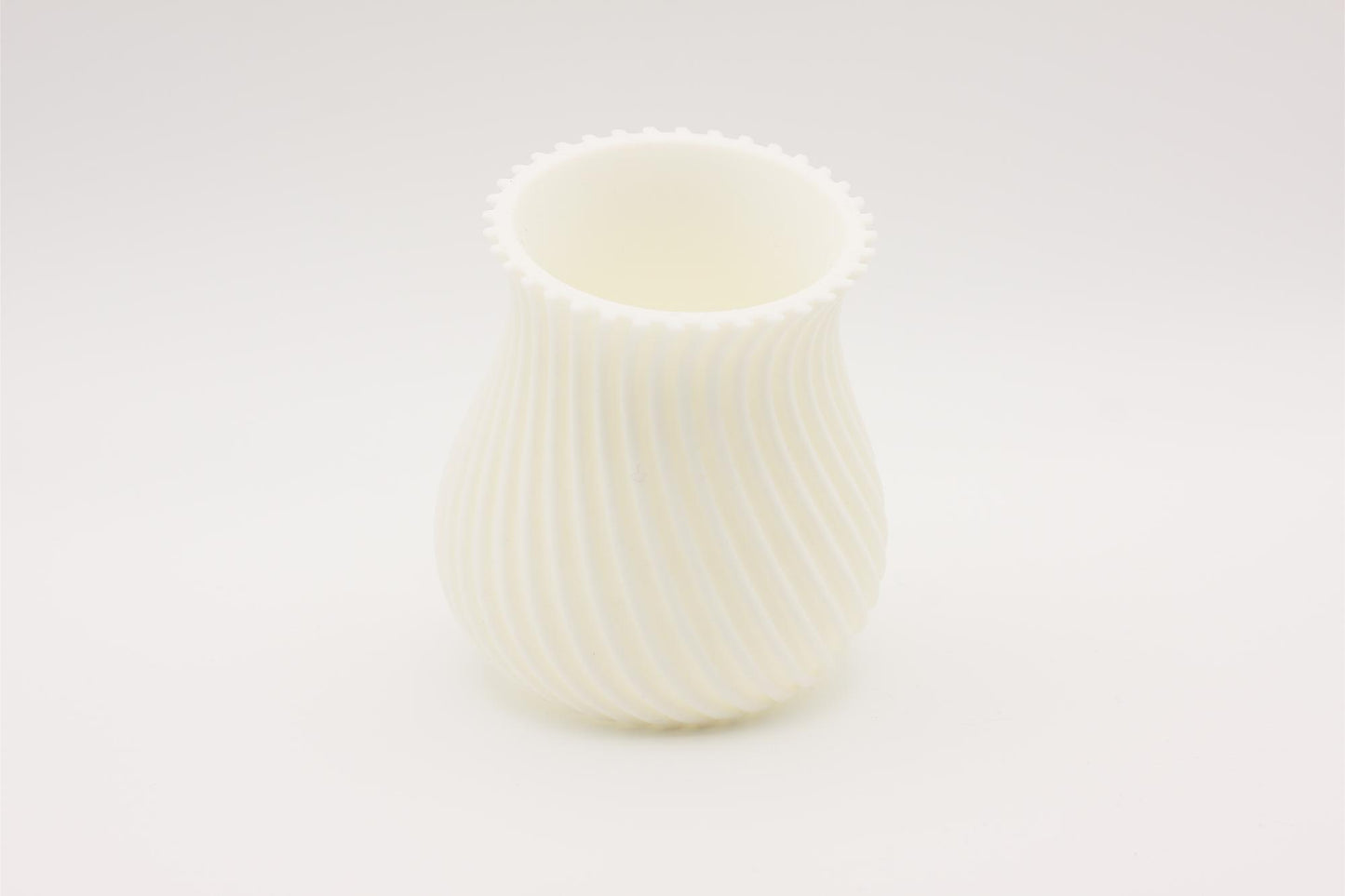 3D-printet vase hvit