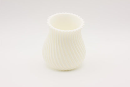 3D-printet vase hvit
