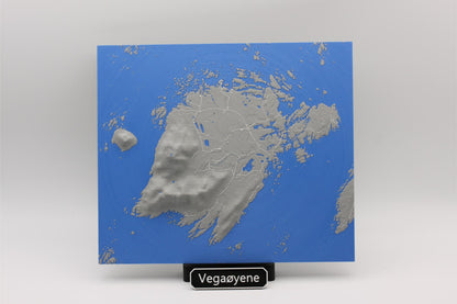 3D topografisk kart av Vegaøyene