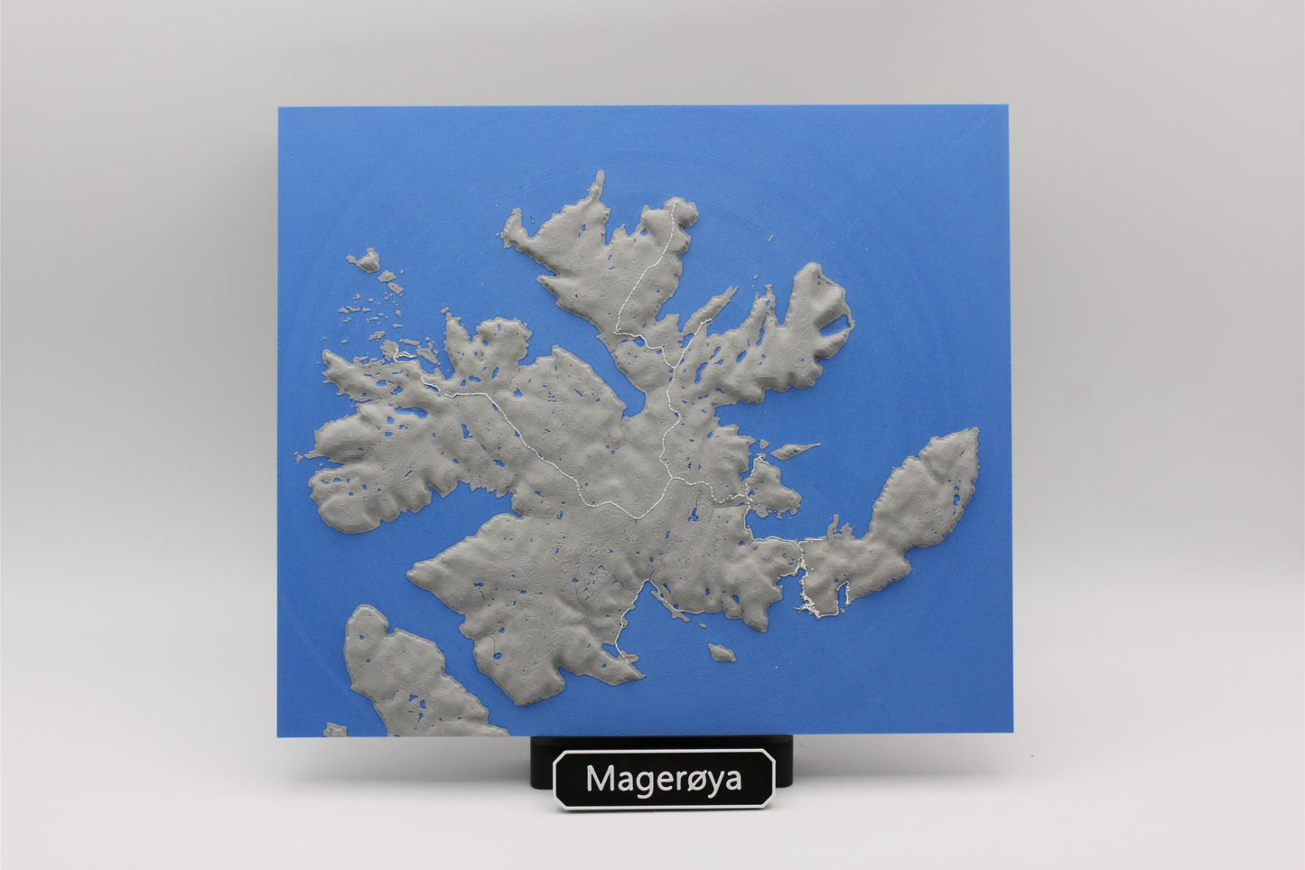 3D topografisk kart av Magerøya Nordkapp