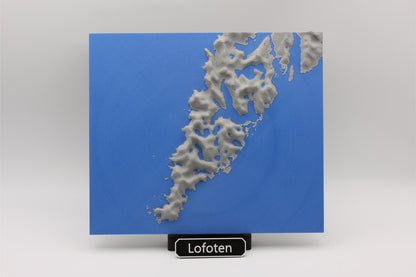 3D topografisk kart av Lofoten