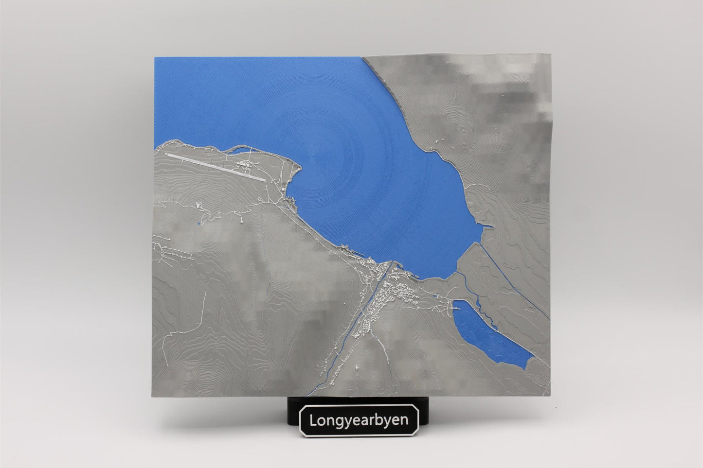 3D topografisk kart av Longyearbyen Svalbard