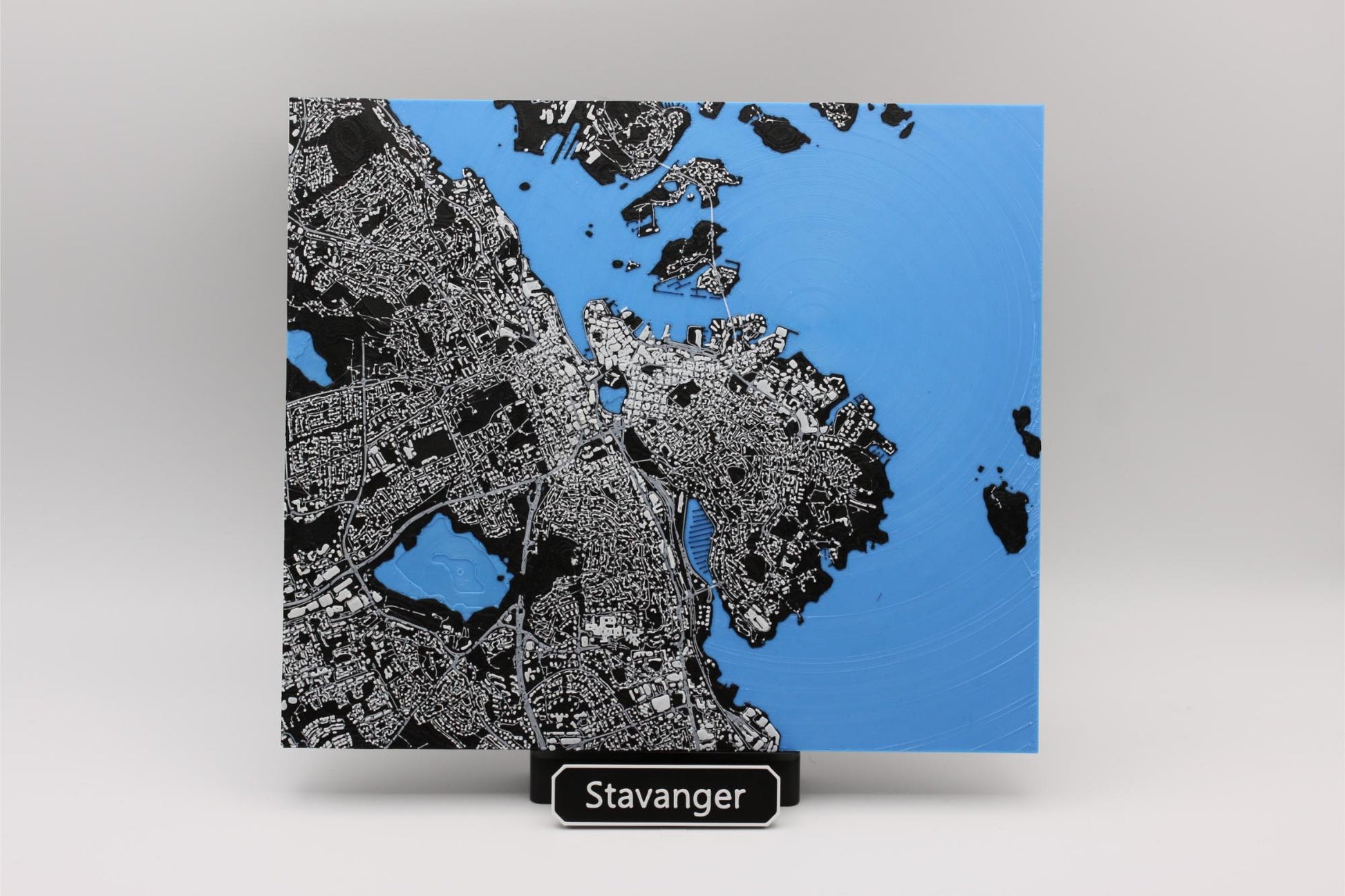 3D topografisk kart av Stavanger
